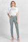Grey conical office trousers high waisted 1 - StarShinerS.com