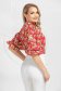 Women`s shirt from veil fabric with ruffled sleeves with floral print 3 - StarShinerS.com