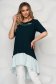 StarShinerS dirty green women`s blouse embroidered asymmetrical loose fit 1 - StarShinerS.com