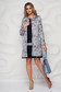 StarShinerS lightblue overcoat with floral print with pockets 3 - StarShinerS.com