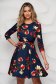 StarShinerS dress with floral print short cut cloche accessorized with belt 1 - StarShinerS.com