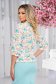 Bluza dama din material subtire cu guler tip esarfa si imprimeu digital - StarShinerS 2 - StarShinerS.ro