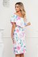 Elegant pencil dress StarShinerS slightly elastic fabric midi with ruffles on the chest off-shoulder 3 - StarShinerS.com