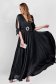 Black dress from veil fabric cloche with elastic waist wrap around 1 - StarShinerS.com