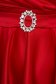 Red cloche wrap over front dress midi elegant 4 - StarShinerS.com
