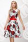 Dress from satin occasional cloche with floral print 1 - StarShinerS.com