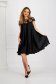 Rochie din voal neagra cu croi larg si aplicatii de dantela - Artista 4 - StarShinerS.ro