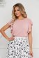 StarShinerS lightpink women`s blouse elegant with ruffle details loose fit with rounded cleavage 1 - StarShinerS.com