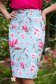 Fusta din stofa usor elastica midi tip creion cu imprimeu floral - StarShinerS 4 - StarShinerS.ro