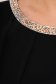 From veil fabric midi loose fit with crystal embellished details black dress 3 - StarShinerS.com