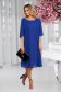 From veil fabric midi loose fit with crystal embellished details blue dress 3 - StarShinerS.com