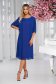 From veil fabric midi loose fit with crystal embellished details blue dress 1 - StarShinerS.com