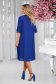 From veil fabric midi loose fit with crystal embellished details blue dress 2 - StarShinerS.com