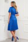 Blue dress a-line from satin fabric texture elegant 2 - StarShinerS.com