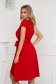 StarShinerS red dress asymmetrical slightly elastic fabric with deep cleavage 2 - StarShinerS.com