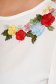 Bluza dama din voal alba cu croi larg si broderie florala unica - StarShinerS 4 - StarShinerS.ro