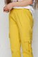 Yellow trousers thin fabric conical high waisted with pockets 4 - StarShinerS.com