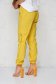 Yellow trousers thin fabric conical high waisted with pockets 3 - StarShinerS.com