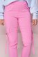 Pantaloni roz din material subtire conici cu talie inalta si buzunare 4 - StarShinerS.ro