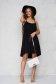 Rochie din material subtire neagra cu croi larg si decolteu rotunjit - SunShine 4 - StarShinerS.ro