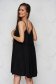 Black dress thin fabric loose fit with rounded cleavage 2 - StarShinerS.com