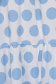Blue dress dots print loose fit with ruffle details short cut poplin, thin cotton 5 - StarShinerS.com