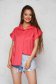 Coral women`s shirt basic loose fit short sleeve 1 - StarShinerS.com