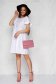 White dress loose fit with ruffle details 3 - StarShinerS.com