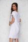White dress loose fit with ruffle details 2 - StarShinerS.com