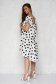 White dress dots print loose fit from elastic fabric elastic cleavage 2 - StarShinerS.com