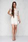 White jumpsuit guipure loose fit with ruffle details short cut 3 - StarShinerS.com