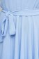 Light Blue Georgette Short Skater Dress with Waist Elastic and Puff Sleeves - StarShinerS 4 - StarShinerS.com