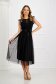Black dress from tulle cloche with elastic waist knitted lace 3 - StarShinerS.com