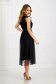 Black dress from tulle cloche with elastic waist knitted lace 5 - StarShinerS.com
