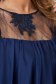 Rochie din voal albastru-inchis cu croi larg si aplicatii de dantela - Artista 5 - StarShinerS.ro