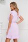 Lila dress short cut cloche with elastic waist wrinkled texture with ruffle details 2 - StarShinerS.com