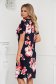 Dress with floral print from elastic and fine fabric with deep cleavage 2 - StarShinerS.com
