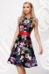 Dress from satin occasional cloche with floral print midi 1 - StarShinerS.com