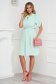 Mint dress midi cloche with elastic waist wrinkled material short sleeves 3 - StarShinerS.com