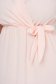 Lightpink dress midi cloche with elastic waist airy fabric with ruffle details 4 - StarShinerS.com