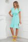 Mint dress midi cloche with elastic waist airy fabric with ruffle details 3 - StarShinerS.com
