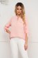 Lightpink women`s blouse loose fit a front pocket georgette 1 - StarShinerS.com