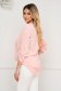 Lightpink women`s blouse loose fit a front pocket georgette 2 - StarShinerS.com