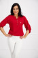 Red women`s blouse loose fit a front pocket georgette 1 - StarShinerS.com