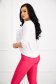 Ivory Georgette Women's Blouse with Loose Cut and Front Pocket - Lady Pandora 2 - StarShinerS.com