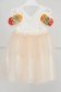 Ivory dress from tulle with small beads embellished details with raised flowers 1 - StarShinerS.com