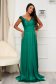 Green dress long cloche from satin naked shoulders 1 - StarShinerS.com