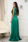 Green dress long cloche from satin naked shoulders 2 - StarShinerS.com