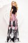 Dress long cloche on the shoulders from satin short sleeves 2 - StarShinerS.com