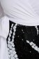 Rochie din voal si paiete alba midi tip creion cu decolteu petrecut - StarShinerS 3 - StarShinerS.ro